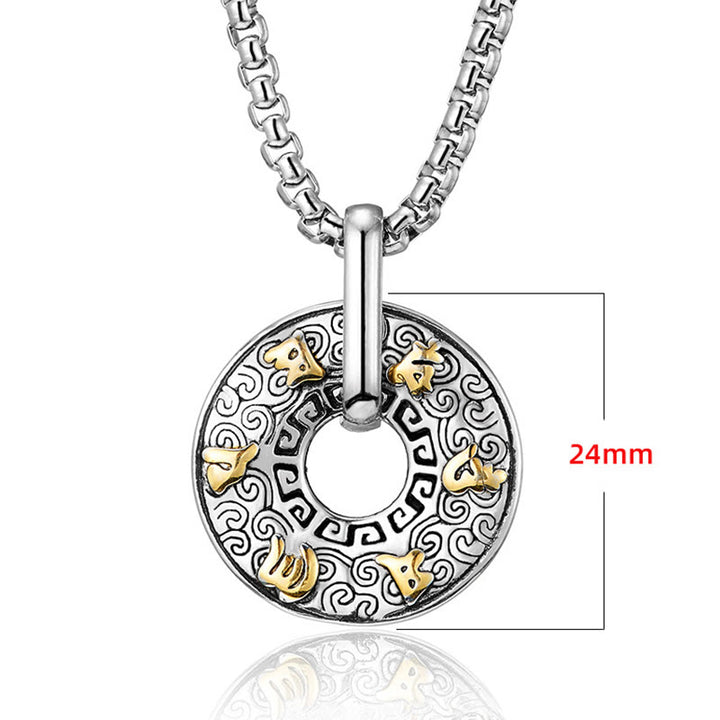 Collier pendentif tibétain en Buddha Stones Om Mani Padme Hum avec boucle de paix et créativité - image 8