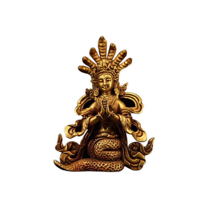 Statue décorative en cuivre de protection du bodhisattva Nagarjuna - image 11