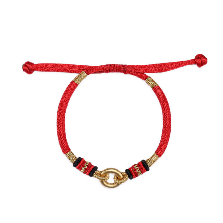 Bracelet Feng Shui porte-bonheur en corde rouge pour couple avec Buddha Stones