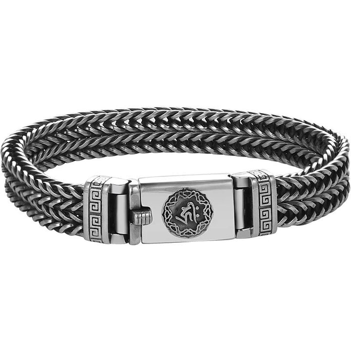 Bracelet tressé en Buddha Stones Om Mani Padme Hum Pureté Paix