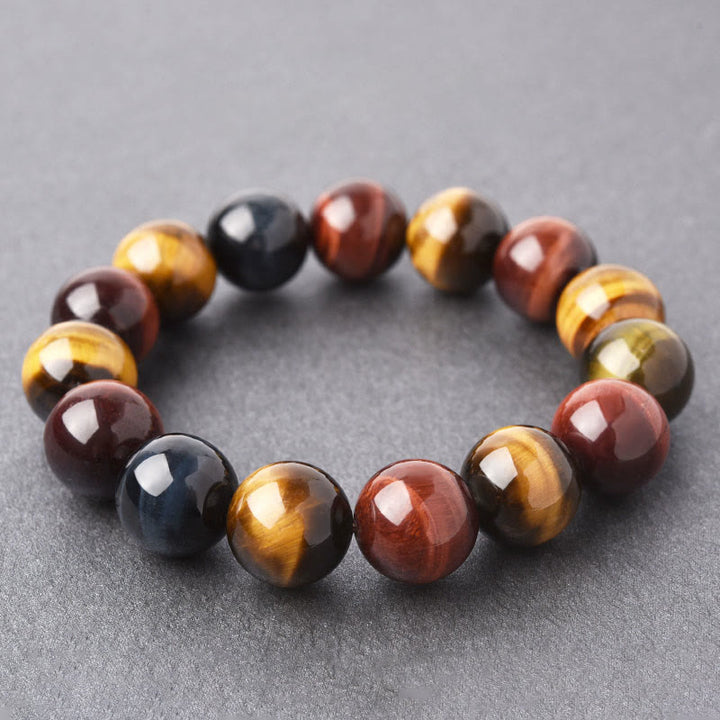 Bracelet de protection positive en œil de tigre naturel Buddha Stones
