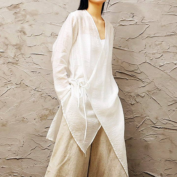 Buddha Stones Simple Motif Blanc Beige Méditation Spirituelle Zen Pratique Yoga Vêtements Vêtements pour Femmes - image 2