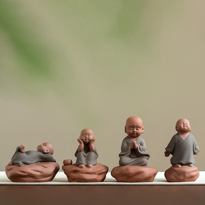 Décorations de guérison apaisantes en forme de fleur de Bouddha en bois de pêcher noir