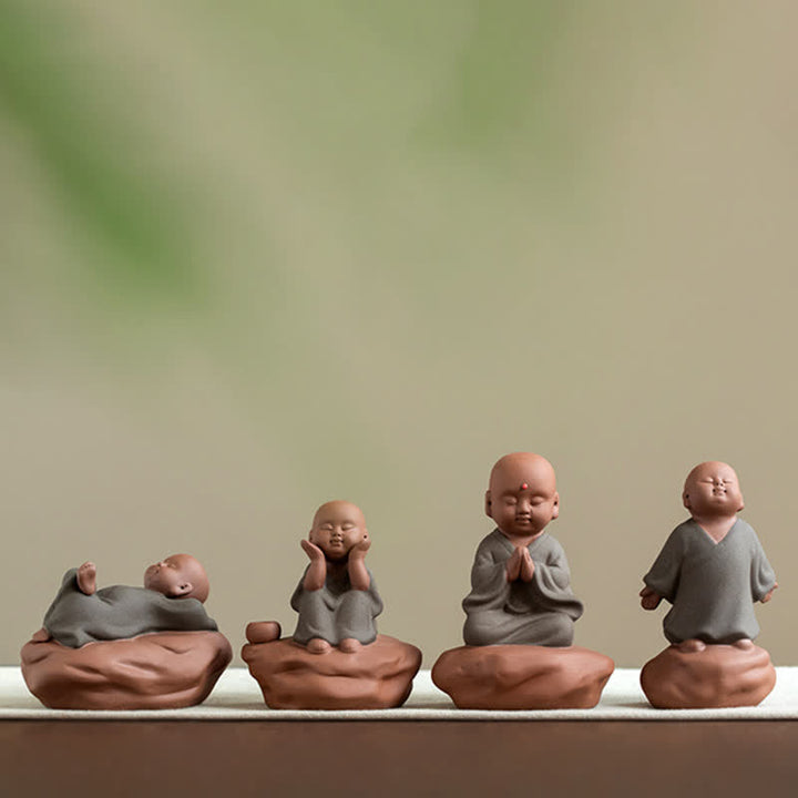 Décorations de guérison apaisantes en forme de fleur de Bouddha en bois de pêcher noir