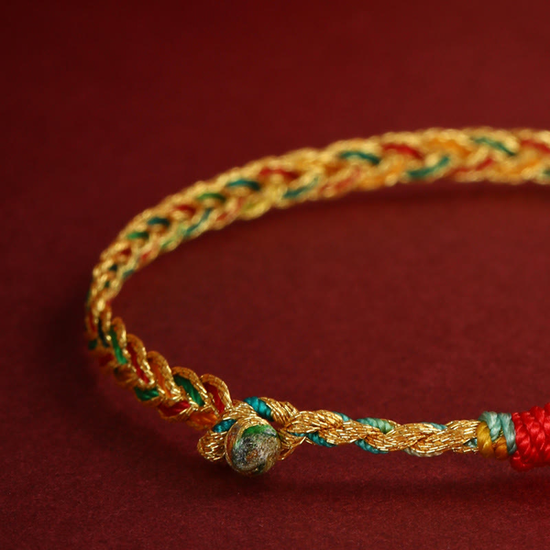 Bracelet tressé sculpté à la main en Buddha Stones Année du Dragon