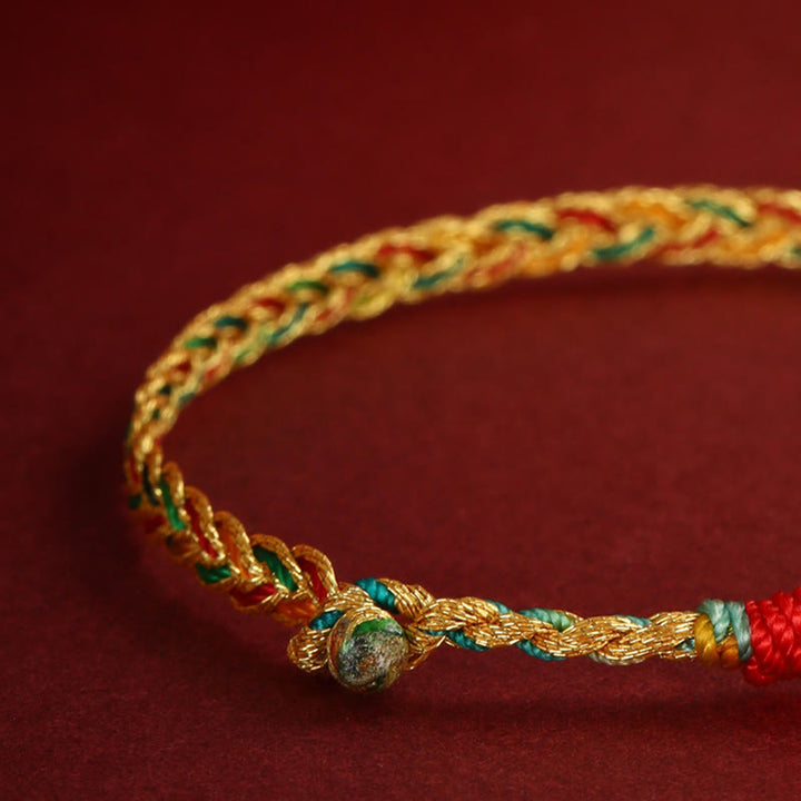 Bracelet tressé sculpté à la main en Buddha Stones Année du Dragon