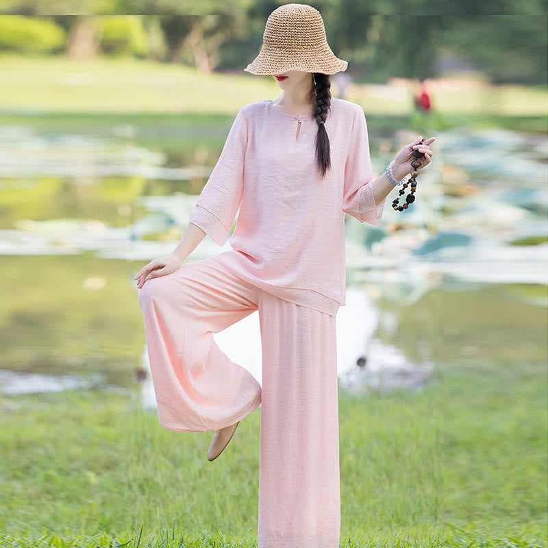 Ensemble de vêtements pour femme Tai Chi Méditation Prière Zen Spirituel Matin Pratique - image 19