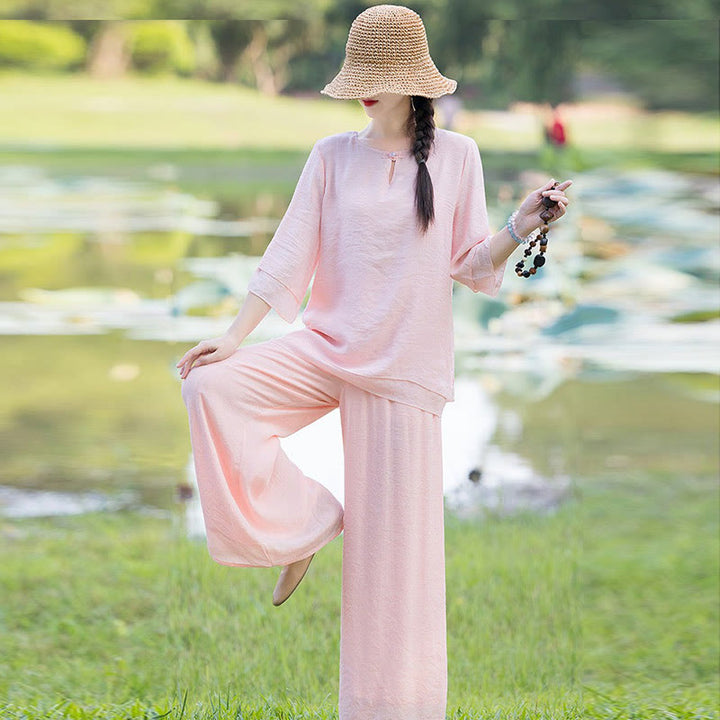 Ensemble de vêtements pour femme Tai Chi Méditation Prière Zen Spirituel Matin Pratique - image 19