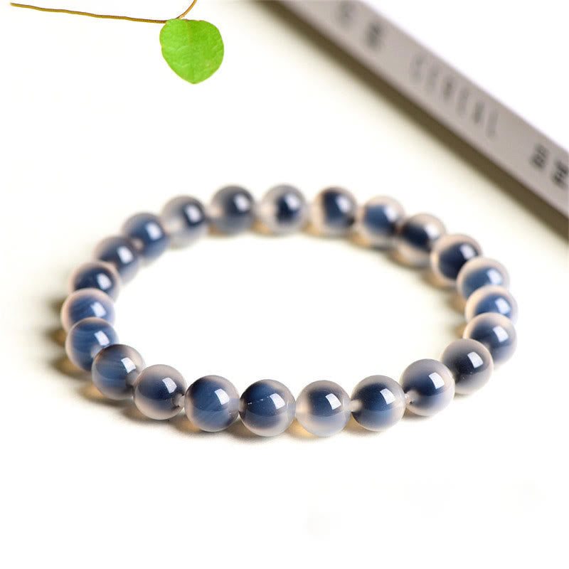 Bracelet de perles en agate naturelle colorée de Buddha Stones Harmony Strength
