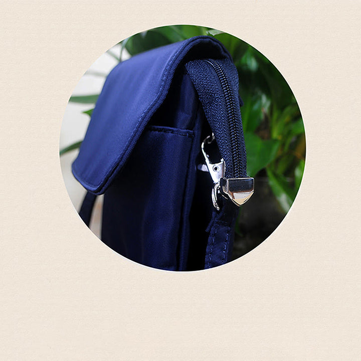 Sac à bandoulière en Buddha Stones imperméable brodé à la main avec fleurs de lotus