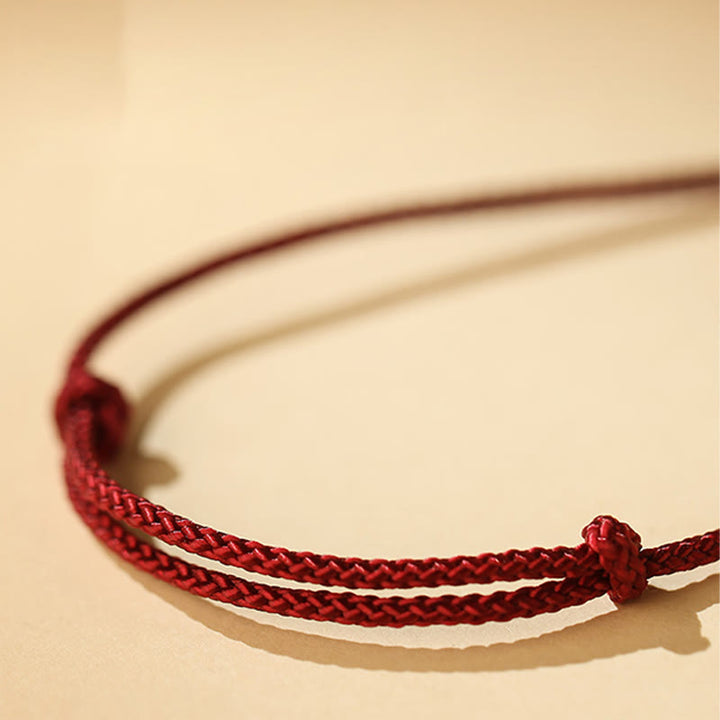 Collier avec pendentif en corde de protection de la déesse de la richesse Zakiram en argent sterling 925 tibétain avec Buddha Stones - image 4