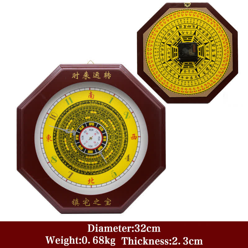 Horloge murale Feng Shui Bagua Map Balance Energy Map - Carte Bagua et horloge murale 32 cm - image 5