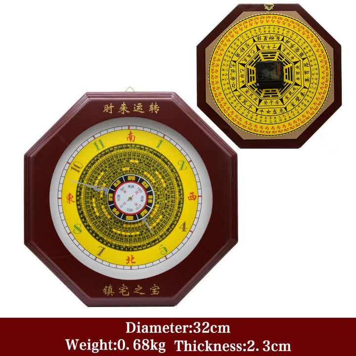 Horloge murale Feng Shui Bagua Map Balance Energy Map - Carte Bagua et horloge murale 32 cm - image 5
