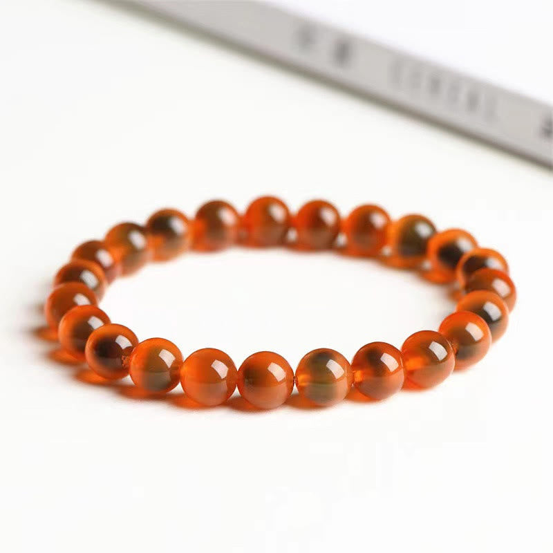 Bracelet de perles en agate naturelle colorée de Buddha Stones Harmony Strength