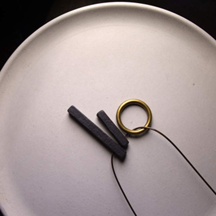 Collier pendentif illumination en bois d'ébène Buddha Stones et cercle zen - image 10