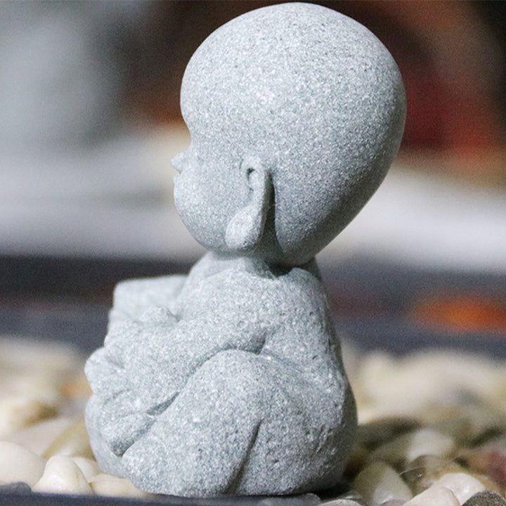 Buddha Stones Méditation Prière Moine Statue de Bouddha Sérénité Décoration de la Maison - image 7