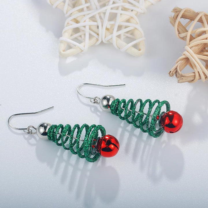 Boucles d'oreilles pendantes en forme de sapin de Noël