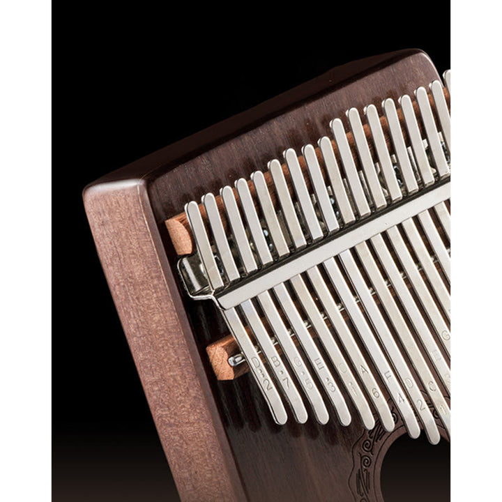 Piano à pouce Kalimba 17 touches Buddha Stones en bois d'acajou, acacia, noyer, piano à doigts portable
