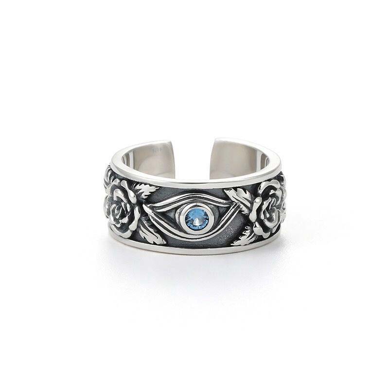Bague ajustable de protection en cristal œil d'Horus Buddha Stones - image 5