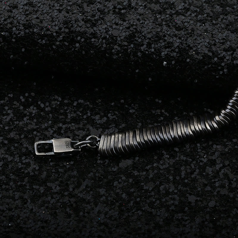 Bracelet chaîne de guérison de richesse au design torsadé vintage en argent sterling 925 Buddha Stones - image 2