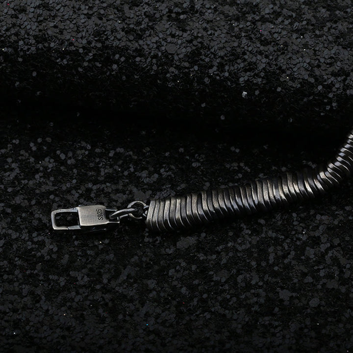 Bracelet chaîne de guérison de richesse au design torsadé vintage en argent sterling 925 Buddha Stones - image 2