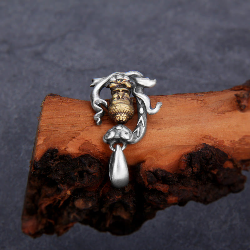 Buddha Stones en argent sterling 925 avec poignée de Bouddha Ruyi Zen Buddha Compassion - image 5