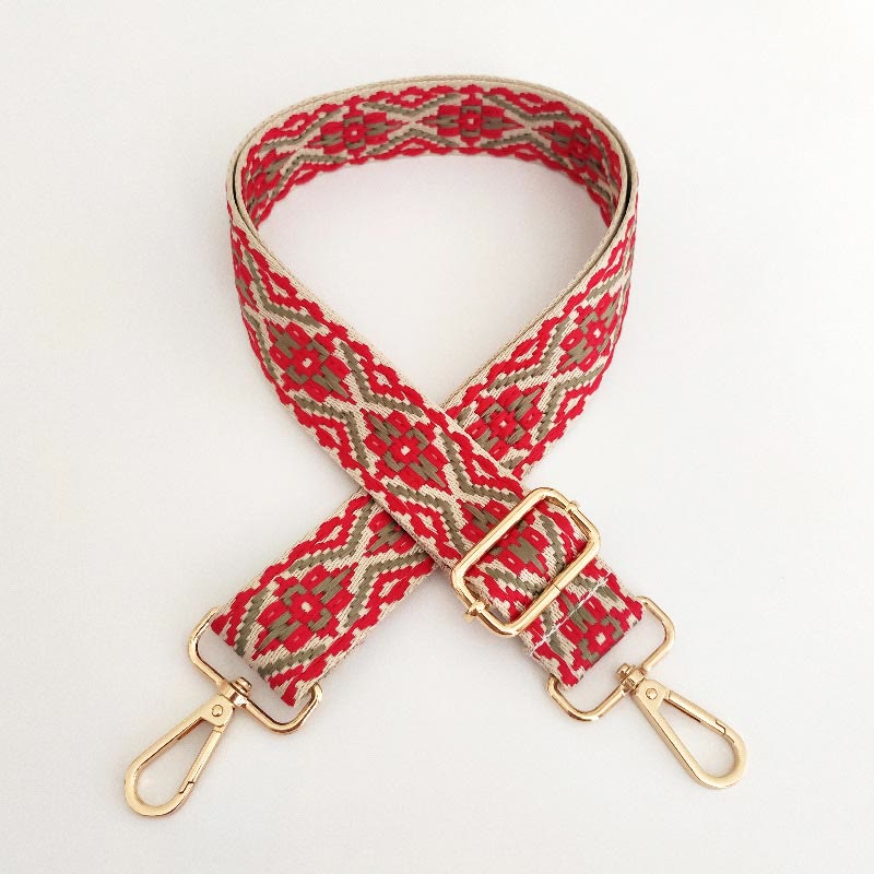 Bandoulières brodées multicolores pour sac à bandoulière