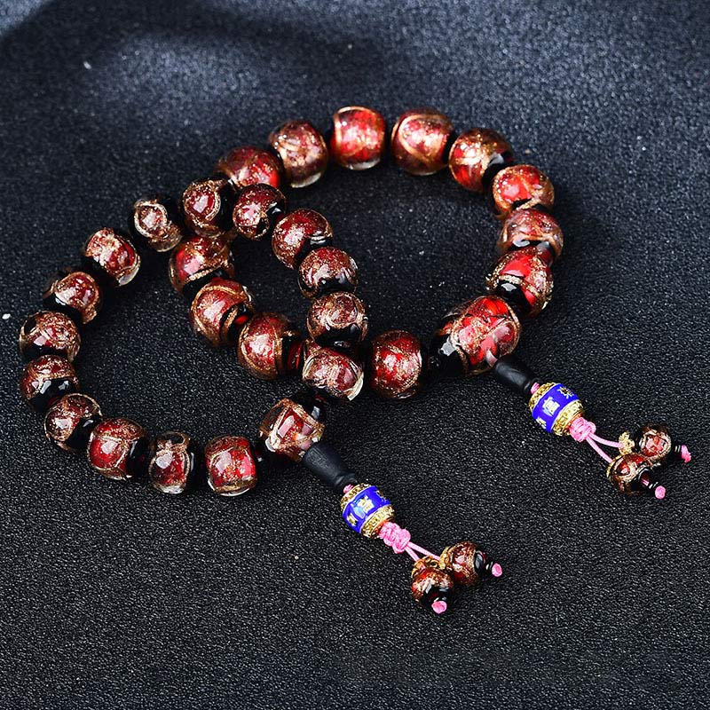 Bracelet de guérison tibétain en agate veine de dragon