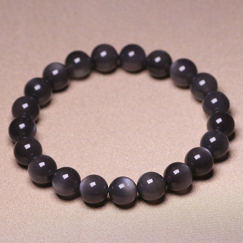 Bracelet de perles d'amour positif en pierre de lune naturelle