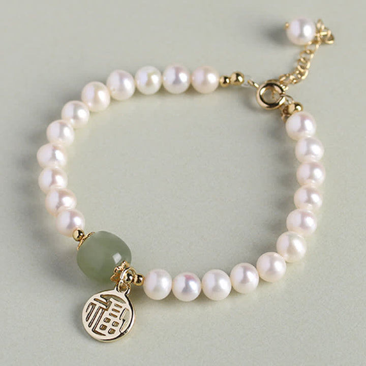 Bracelet de perles de guérison et de bonheur en jade Hetian Buddha Stones
