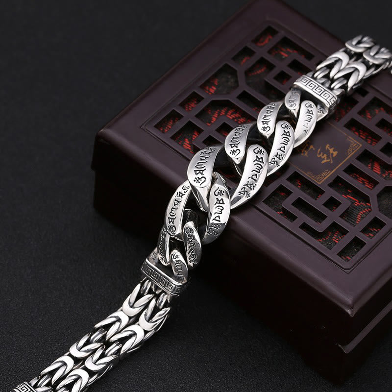 Bracelet de pureté et de paix gravé Buddha Stones Om Mani Padme Hum