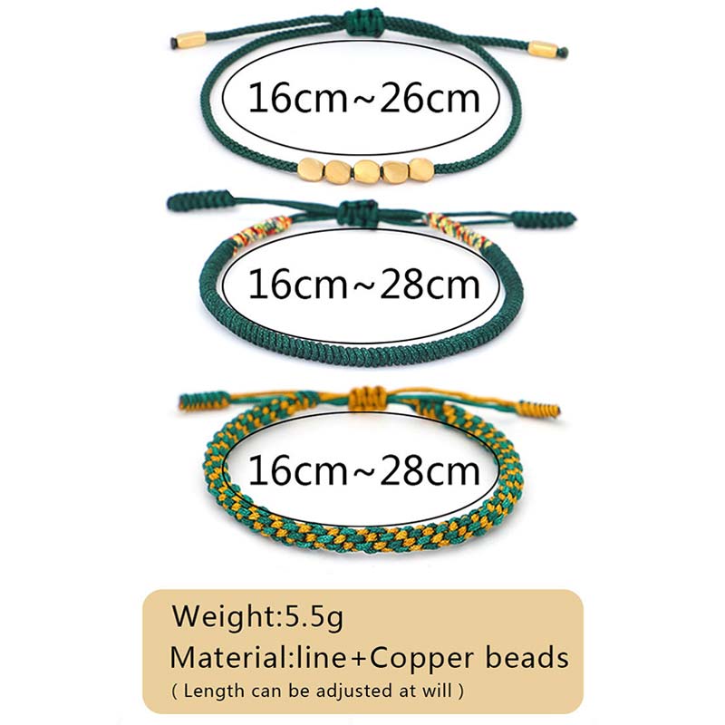 Ensemble de 3 bracelets tibétains en Buddha Stones avec protection et chance