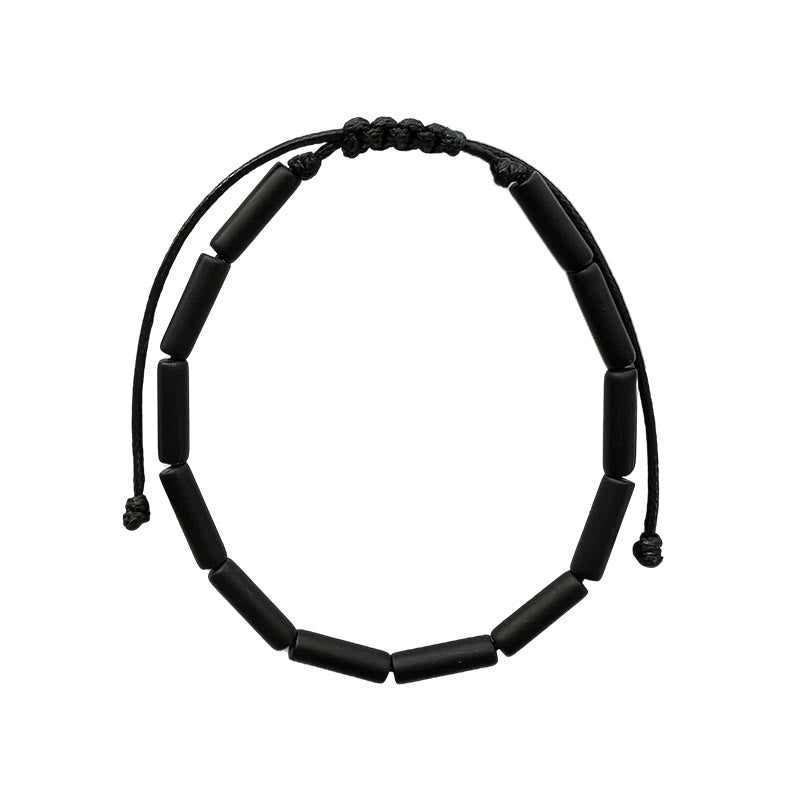 Bracelet de protection et de soutien en perles d'onyx noir Buddha Stones