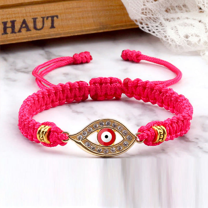 Bracelet en corde avec Buddha Stones pour éloigner le mauvais œil et les mauvais esprits