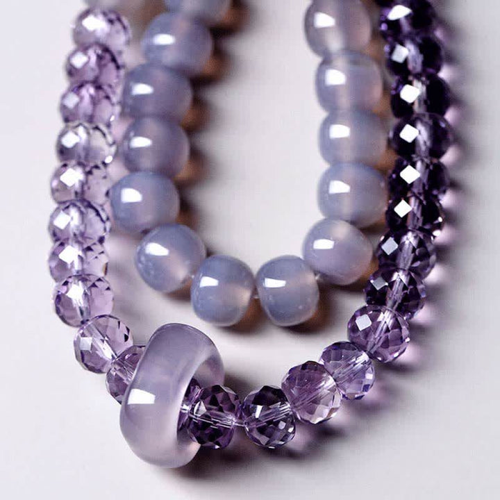 Bracelet de guérison et de méditation en cristal d'améthyste naturelle