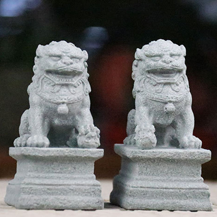 Buddha Stones Lion Fu Foo Chiens Éléphant Éloignez le Mal Bénédiction Décoration de la Maison