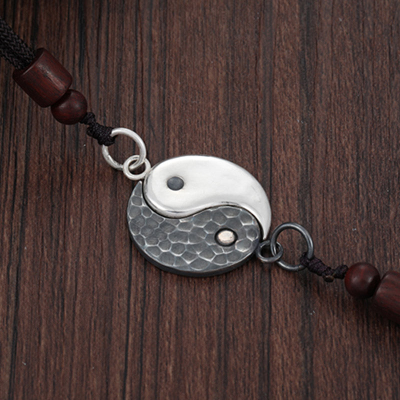 Collier pendentif en argent sterling 990 avec Buddha Stones et harmonie Yin Yang - image 1