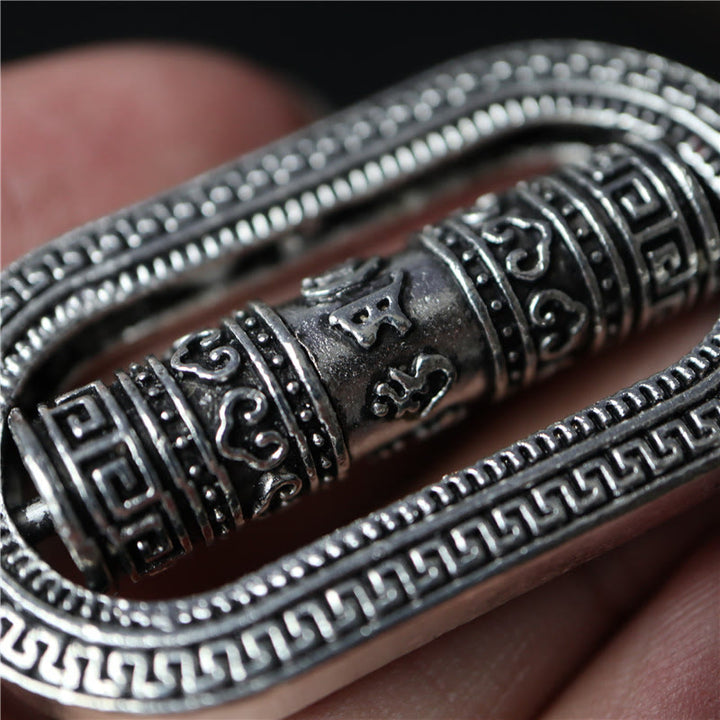 Buddha Stones Tibet Om Mani Padme Hum Roue de prière Paix Rotative Décoration à suspendre pour voiture