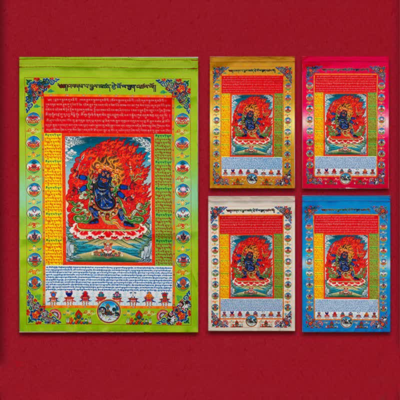 Buddha Stones Drapeau de prière extérieur tibétain à 10 couleurs représentant le Bouddha Cheval du Vent, symbole de guérison et de bon augure - image 14