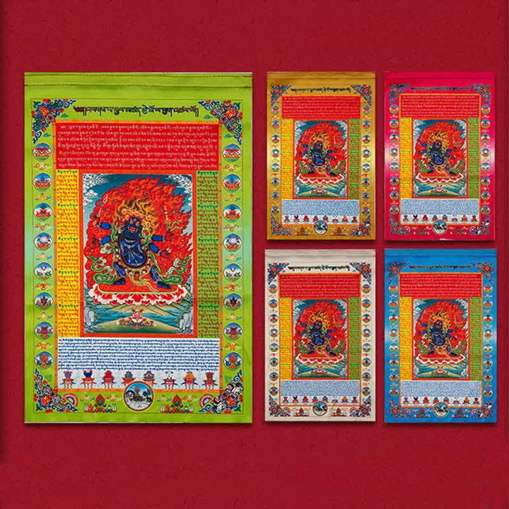Buddha Stones Drapeau de prière extérieur tibétain à 10 couleurs représentant le Bouddha Cheval du Vent, symbole de guérison et de bon augure - image 14