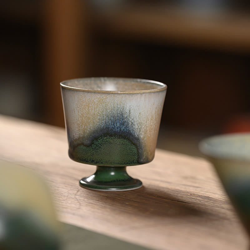Tasse à thé en porcelaine avec four de transmutation en Buddha Stones vintage Tasse à thé Kung Fu