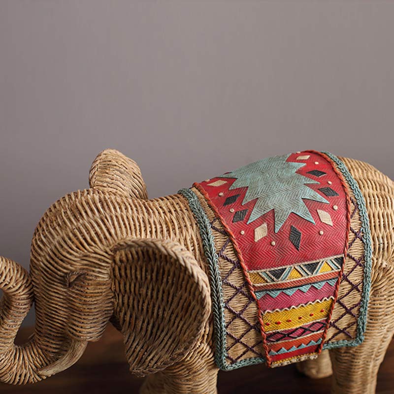 Éléphant en résine Sagesse Richesse Décoration de la maison