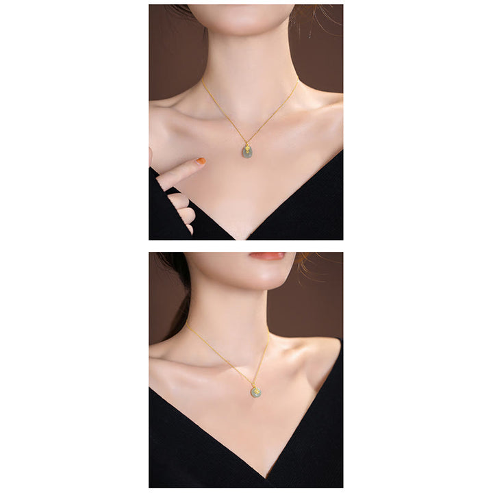 Collier pendentif papillon Bouddha rieur en argent sterling 925 avec jade Hetian naturel cyan - image 29
