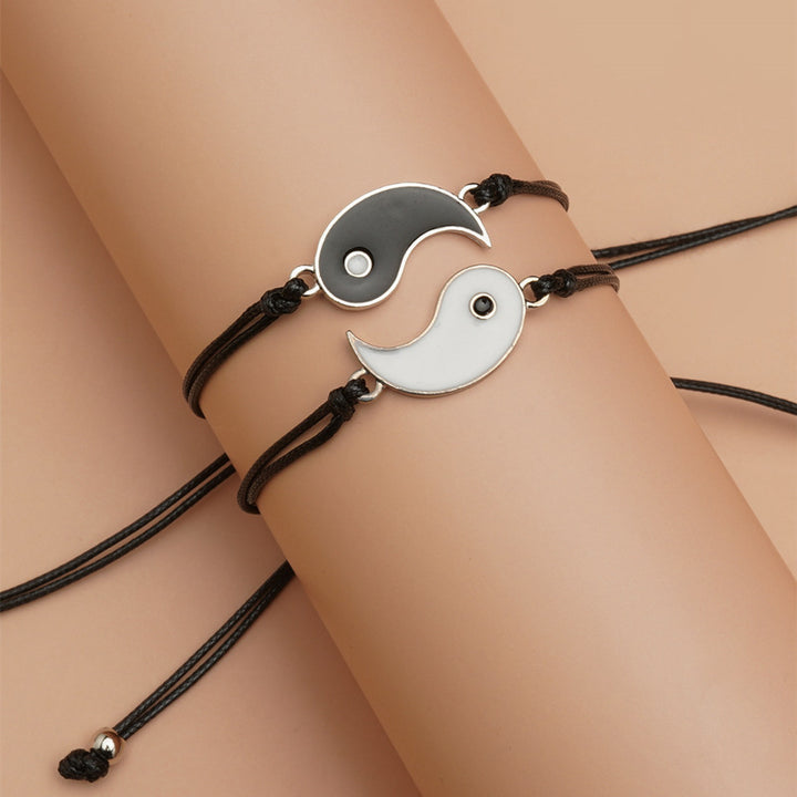Bracelet couple Yin Yang Hématite Buddha Stones 2 pièces