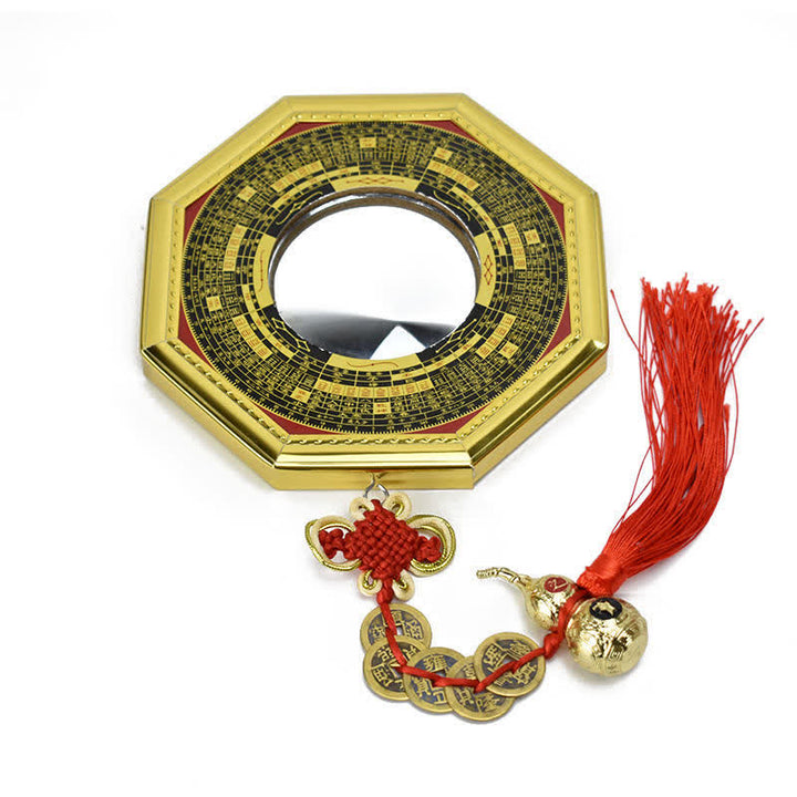 Carte Feng Shui Bagua Pièces des Cinq Empereurs Gourde Équilibre Carte Énergie Salon Miroir