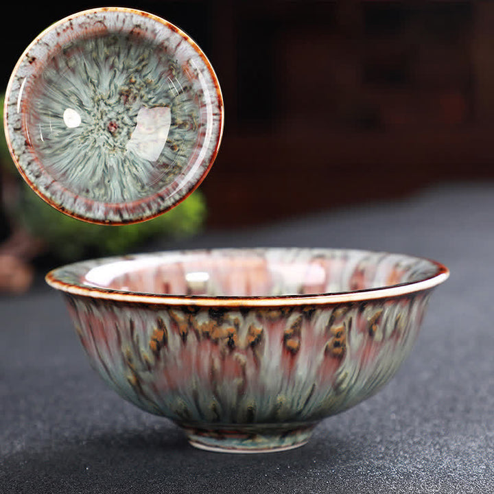 Tasse à thé en céramique colorée avec Buddha Stones pour la maison et le bureau
