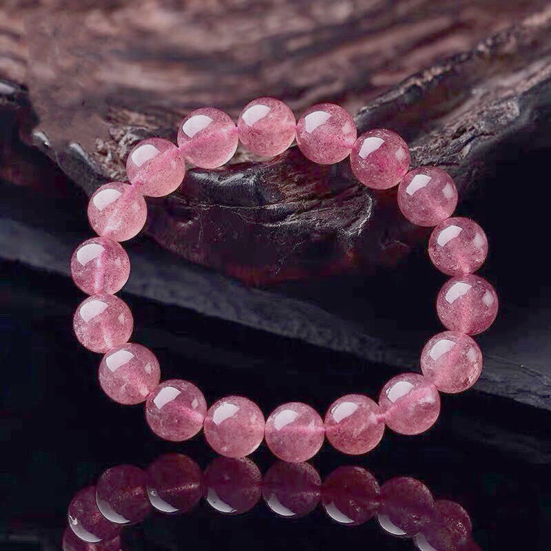 Bracelet d'amour et de bienveillance en quartz rose naturel Buddha Stones