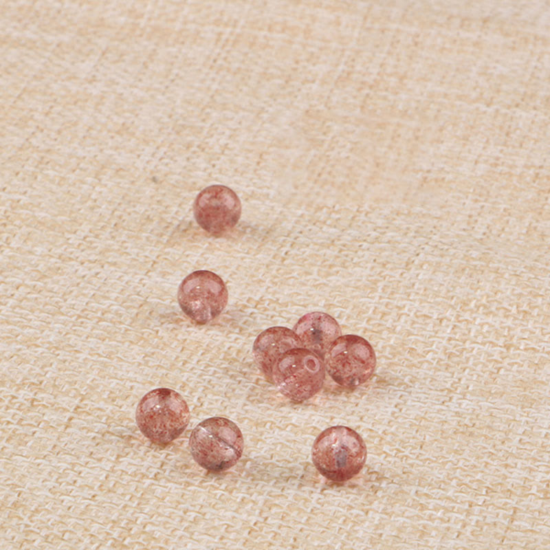 Bracelet calme en quartz fraise et grenat naturel de Buddha Stones - image 12