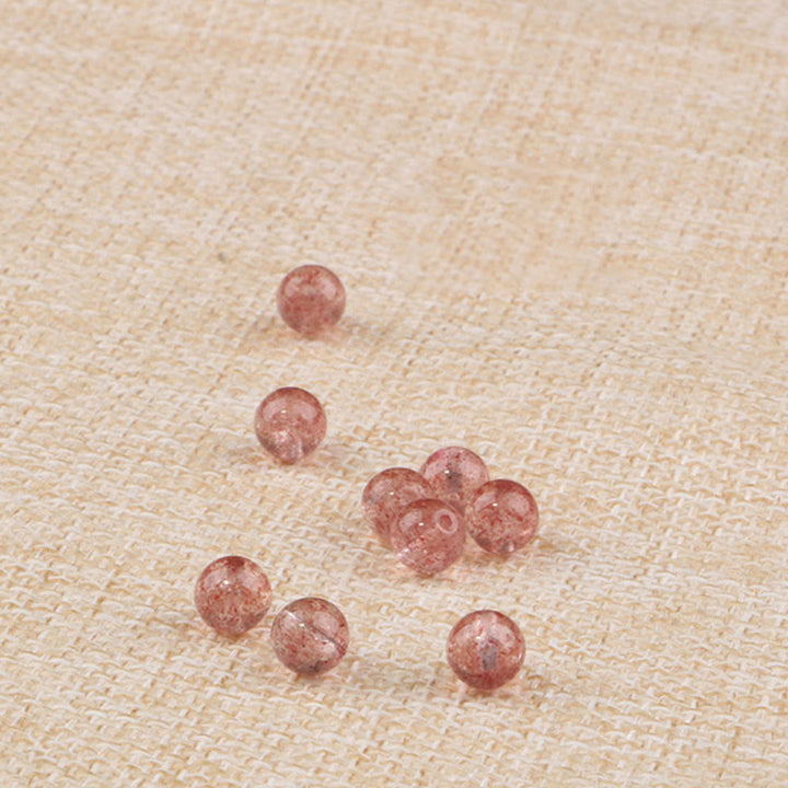 Bracelet calme en quartz fraise et grenat naturel de Buddha Stones - image 12