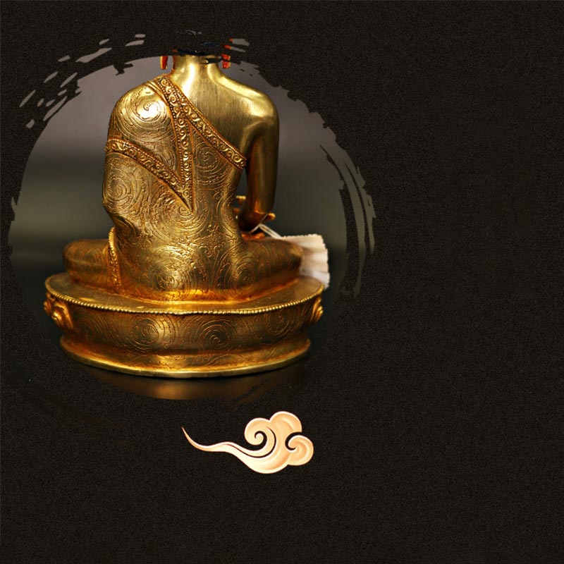 Statue de Bouddha Shakyamuni en cuivre plaqué or pour décoration de la médecine et de la compassion - image 12